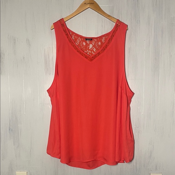 torrid Tops - Torrid Orange Lace Accent Tank Top‎ Size 5X